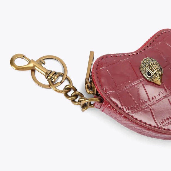 Kurt Geiger Heart Bag Charm Red - Picture 5 of 6